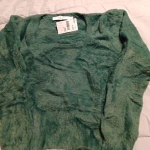 Astr The Label cropped, fuzzy sweater